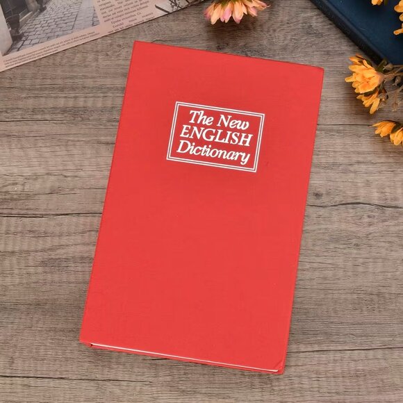 Red Dictionary Diversion Secret Hidden Security Book Safe with Combination Lock - Picture 4 of 4